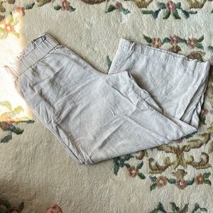 Wide leg linen pants with pocket